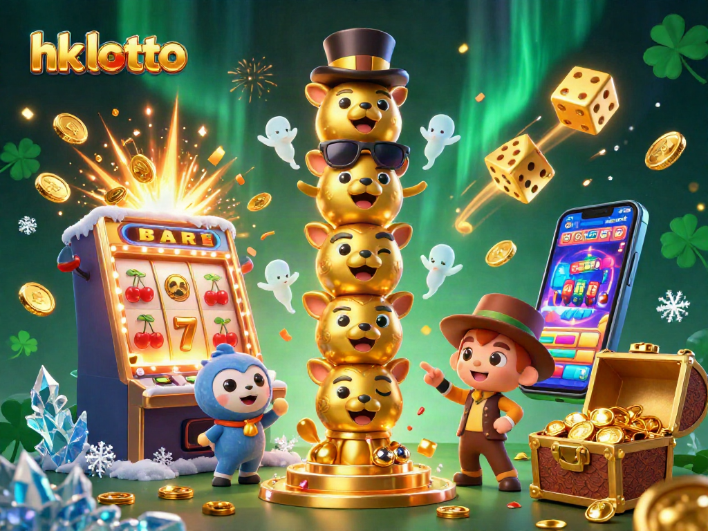 Play the hk lotto amidst vibrant 3D casino scenes filled with dynamic elements and winnings.