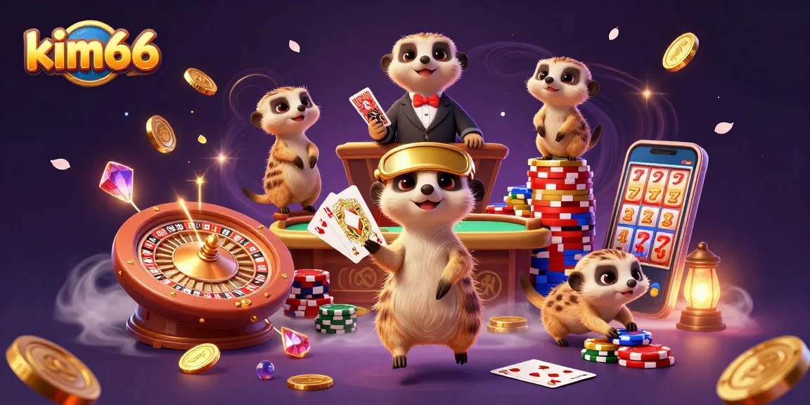 Join the lively meerkat crew at kim66's online casino for exciting games and winning chances!