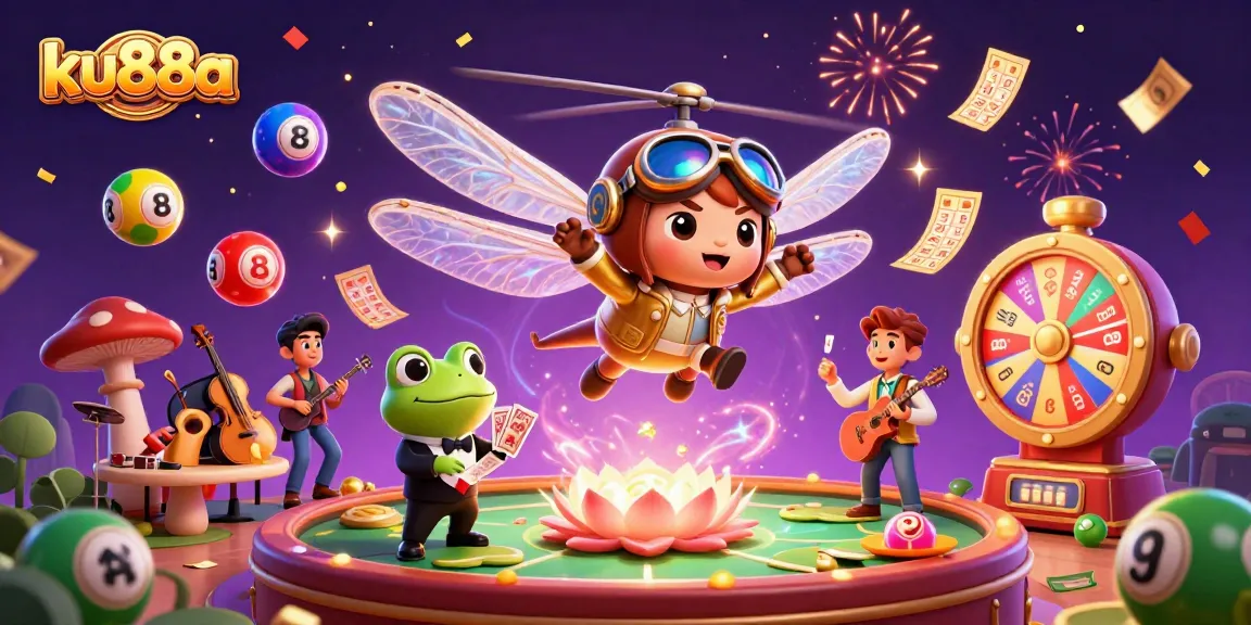 Experience the vibrant atmosphere of ku88a with a lively casino scene featuring animated characters and dynamic game elements.