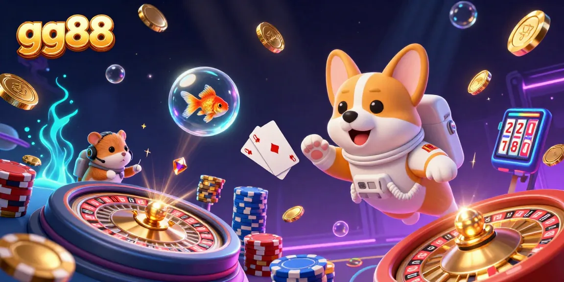 Experience gaming excitement at gg88 with dazzling casino characters in a vibrant scene.