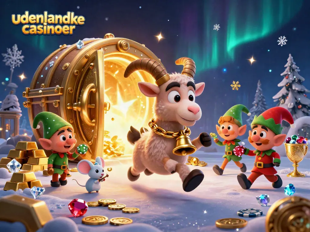 Enjoy thrilling fun at udenlandske casinoer with Krampus, mouse, and elf gremlins in a holiday-themed casino.