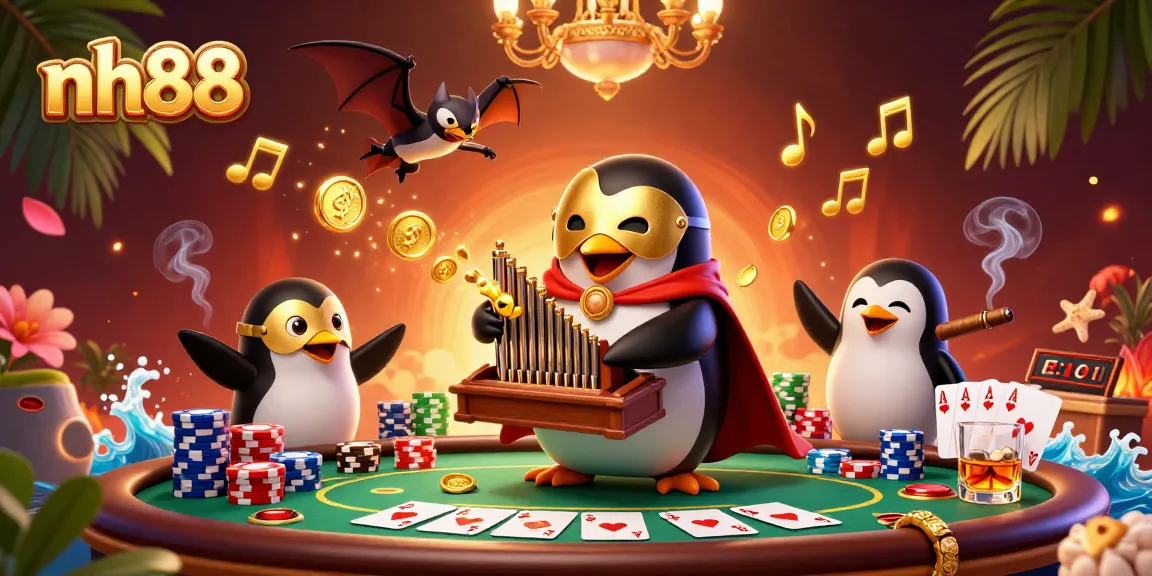 Experience exciting gambling adventures at nh88 with a vibrant casino scene featuring poker action.