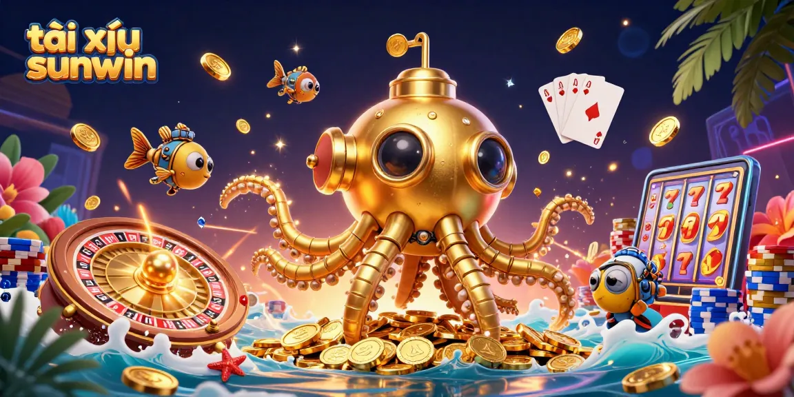 Experience thrilling gameplay with tài xỉu sunwin amidst sparkling coins and dynamic illustrations.