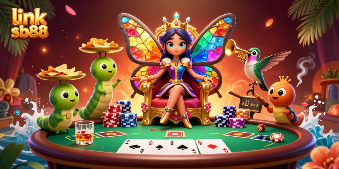 Join the vibrant gaming scene with link sb88’s colorful poker championship illustration featuring rare gems.