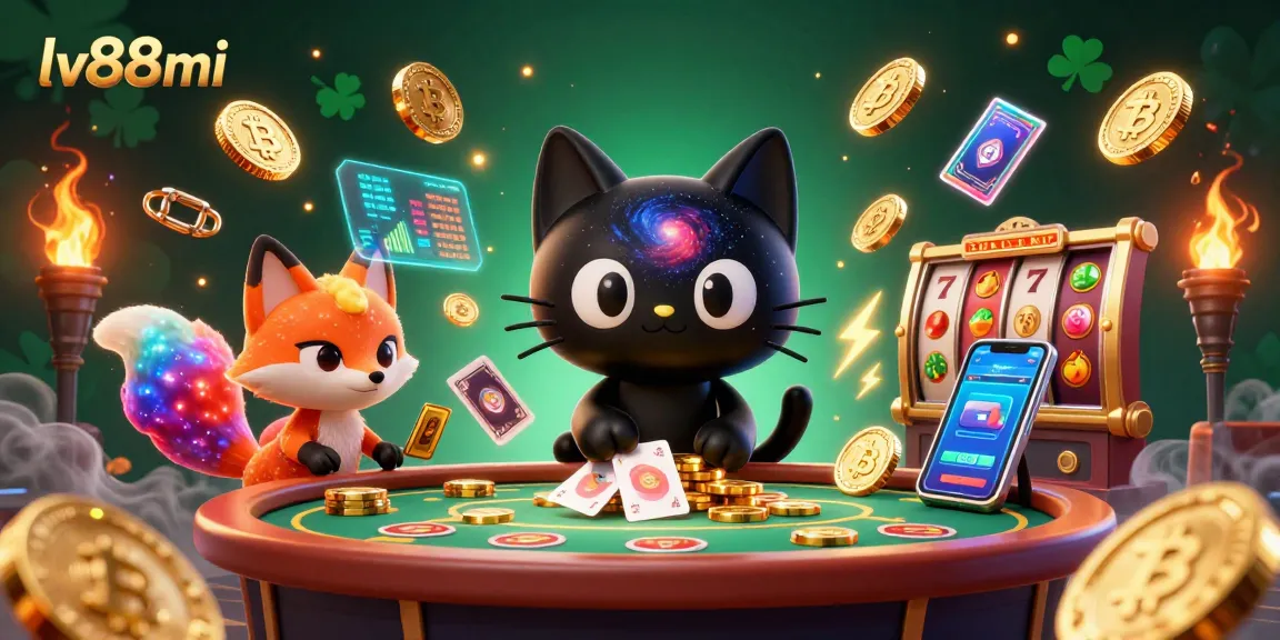 Experience the magic of lv88mi at a vibrant cosmic casino with immersive digital gambling elements.