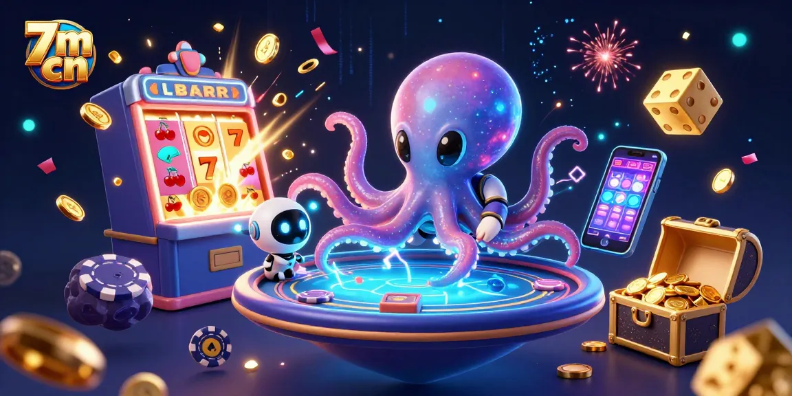 Engage in thrilling gaming with 7m cn through 3D alien octopus and vibrant casino elements.