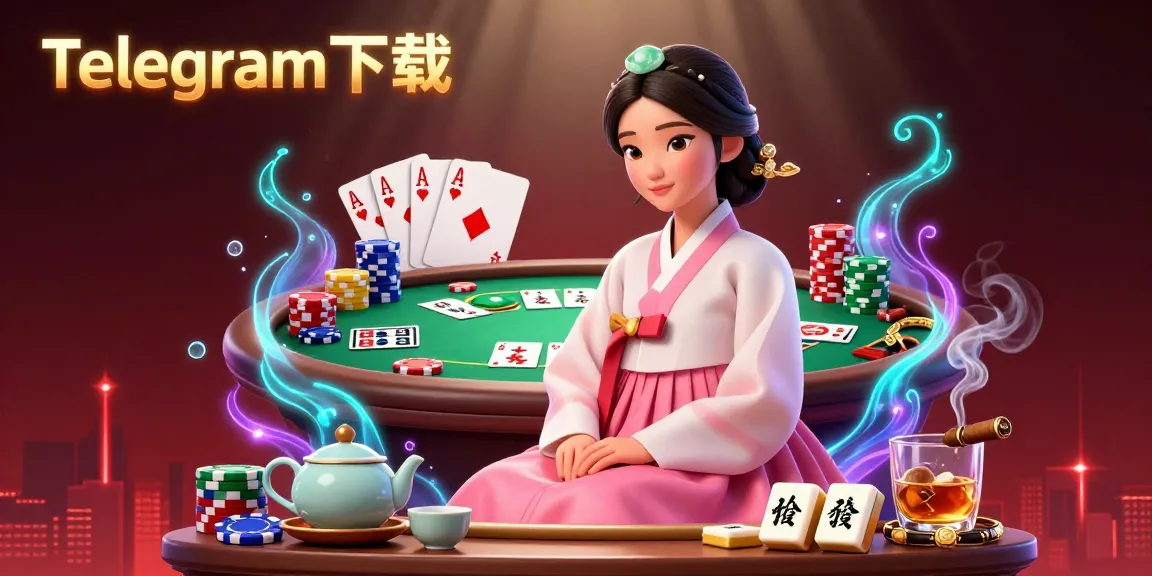 在享受优雅的赌场场景中，体验Telegram下载，场景中充满了筹码、纸牌和麻将牌。