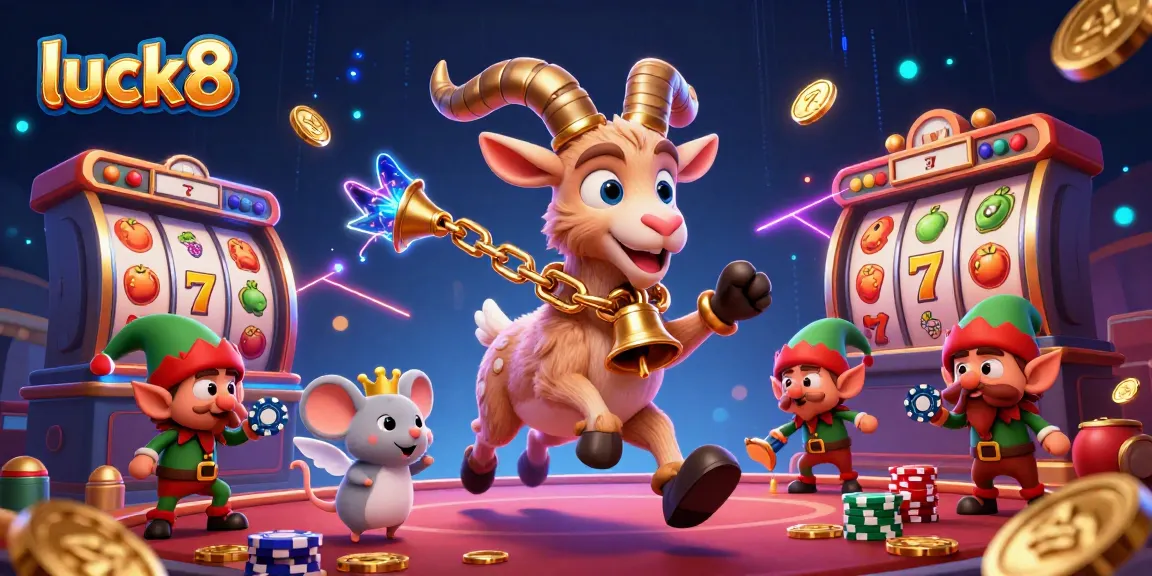 Engage in thrilling games at luck8, where lively characters steal chips and slot excitement reigns.