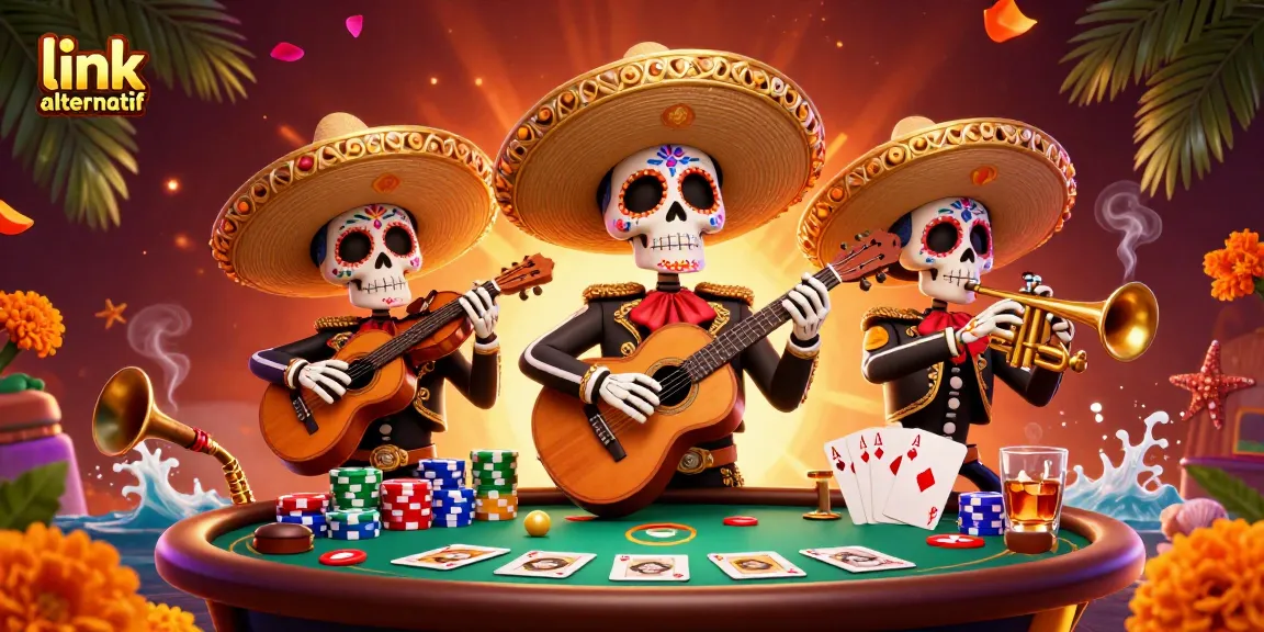 Enjoy dynamic gaming action with link alternatif in a vibrant 3D illustration of casino fun.