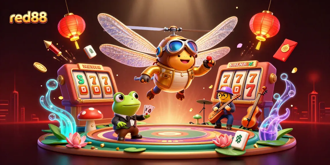 Experience thrilling gameplay at red88 casino with dynamic characters, immersive scenes, and vibrant casino elements.