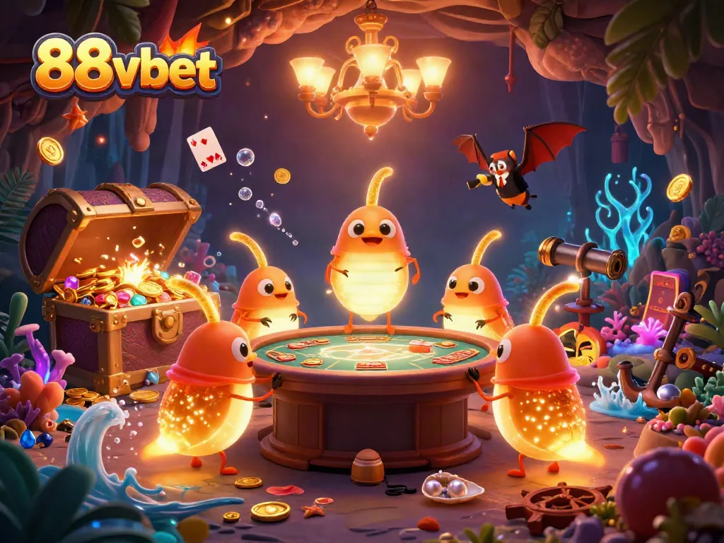 Experience exciting gameplay with 88vbet in a vibrant casino scene illuminated by glowing characters.