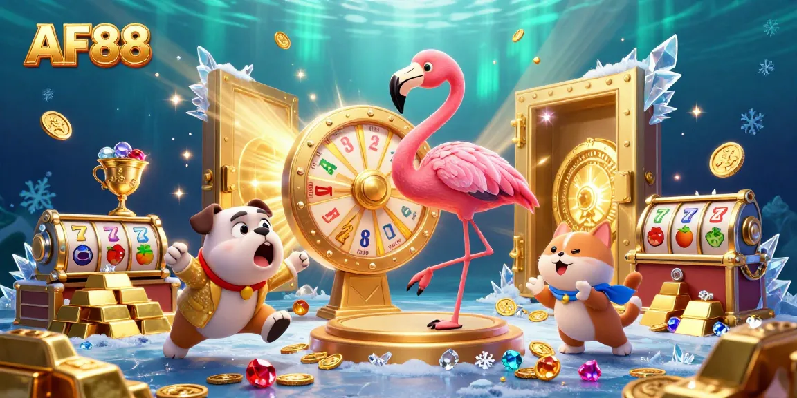 Spin the giant prize wheel at AF88, showcasing thrilling casino gaming excitement with bright gems and gold!