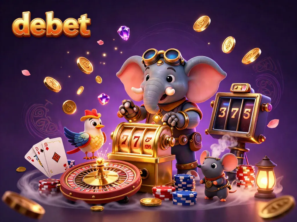 Experience the thrilling gaming world of Debet with dynamic casino elements and a captivating steampunk theme.