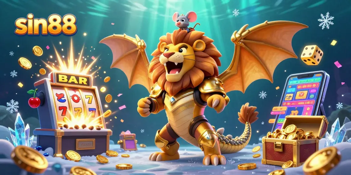 Experience thrilling wins with sin88's vibrant jackpot celebration and charismatic characters in action.