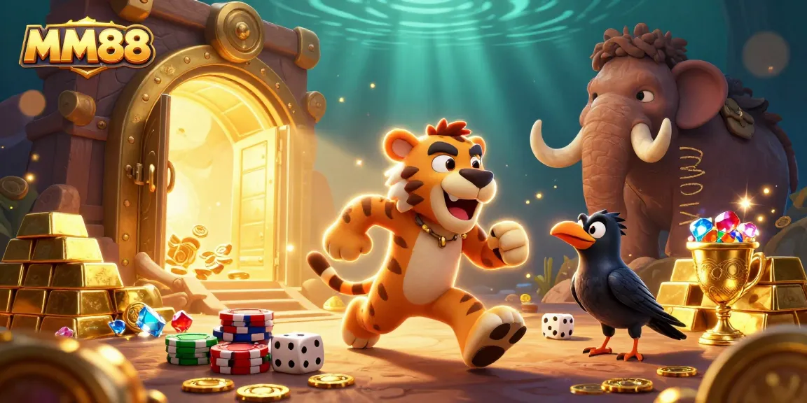 Win big with MM88 in this vibrant casino adventure featuring unique characters.