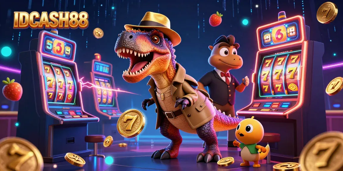Join the excitement at IDCASH88 with a velociraptor and friends winning at slots!