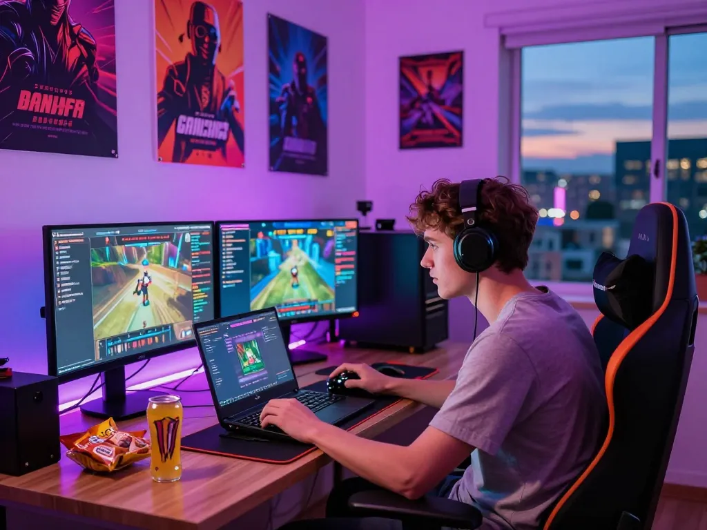 Engaging online gaming environment highlighting wraungtoto platform, gamer immersed in gameplay.