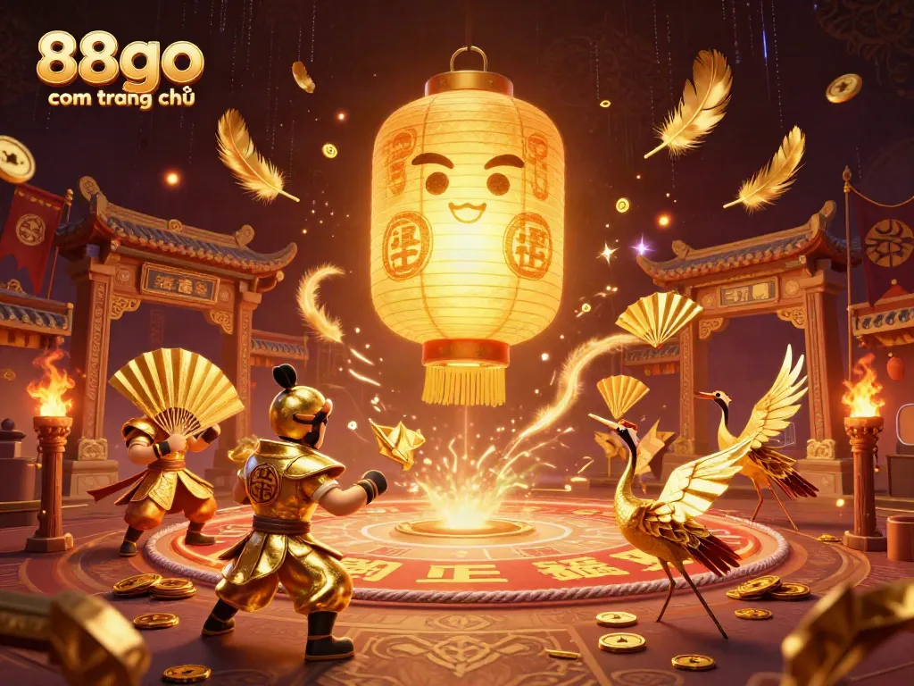 Engage in the excitement of 88go com trang chủ with a dynamic 3D casino illustration featuring golden elements and lucky symbols.