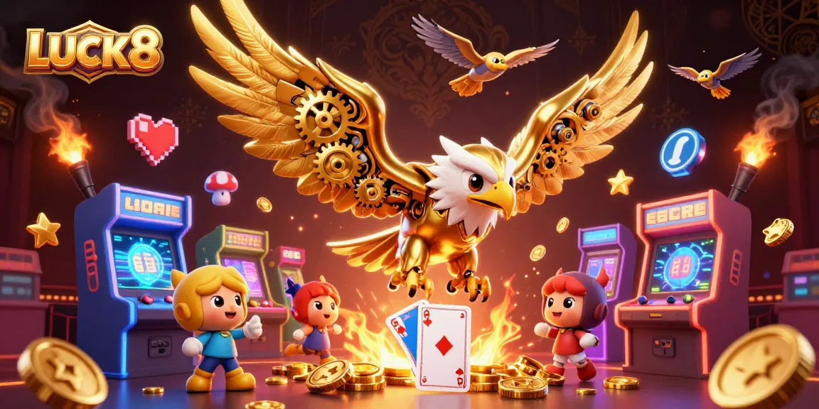 Experience thrilling gaming adventures with the LUCK8 app illustrated through vibrant casino elements.
