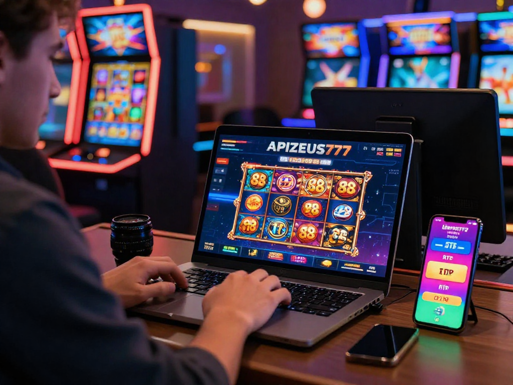 Experience the thrill of online gambling with link apizeus777 showcasing vivid Zeus Slot 88 games.