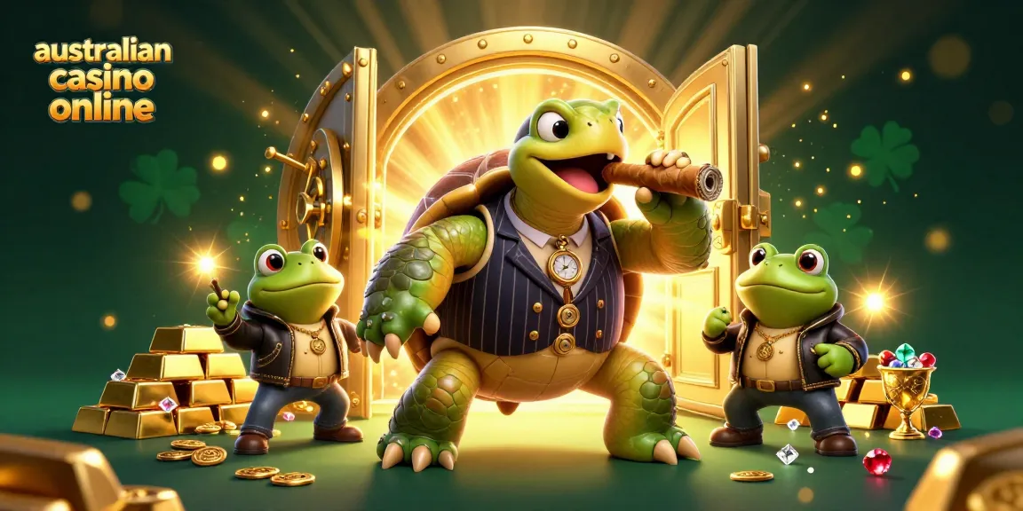 Experience the thrill of australian casino online with our colorful cartoon illustration.