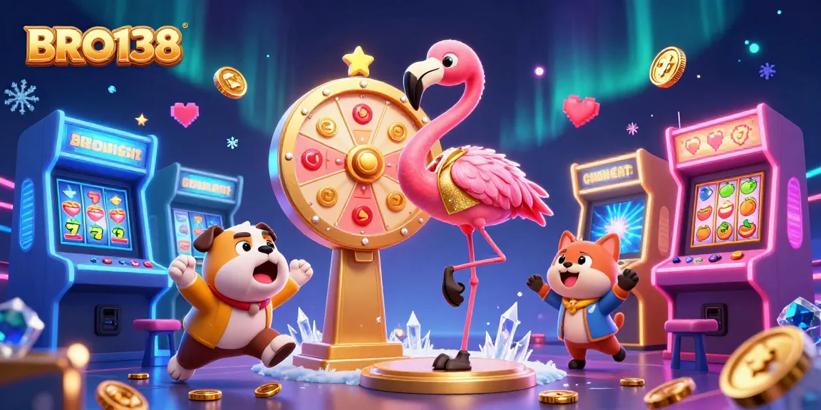 Experience the excitement of BRO138 with vibrant slot reels, colorful prizes, and lively characters.