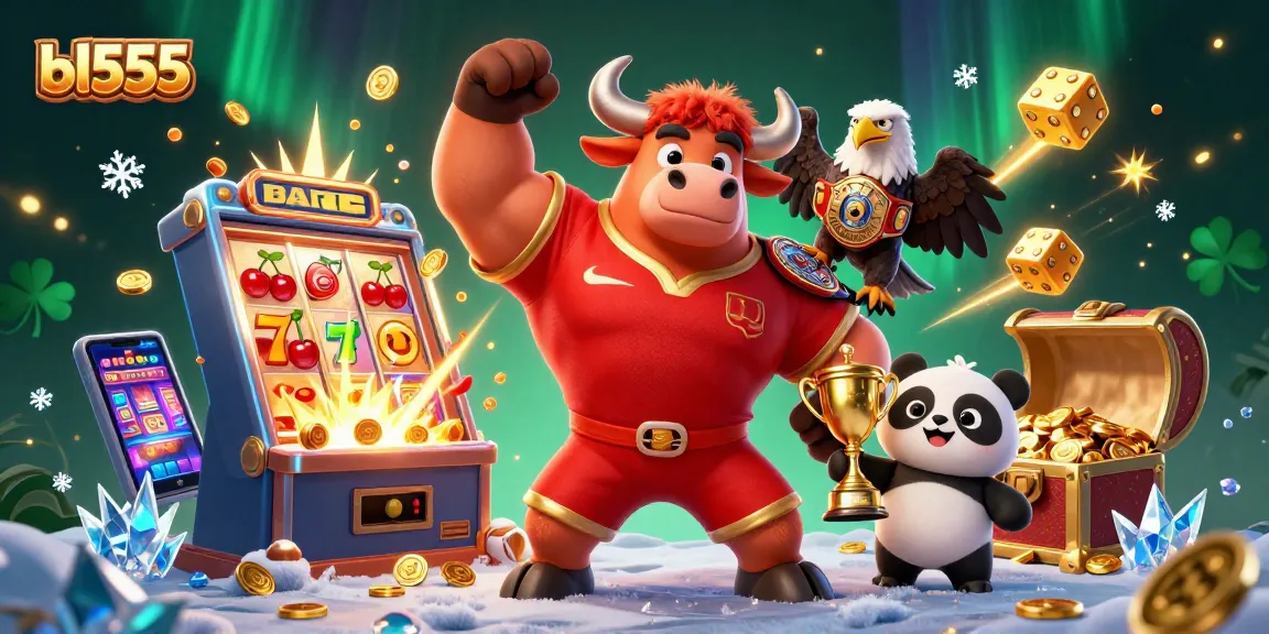Engage with bl555 to experience thrilling jackpot wins among 3D game mascots in an exciting casino setting.