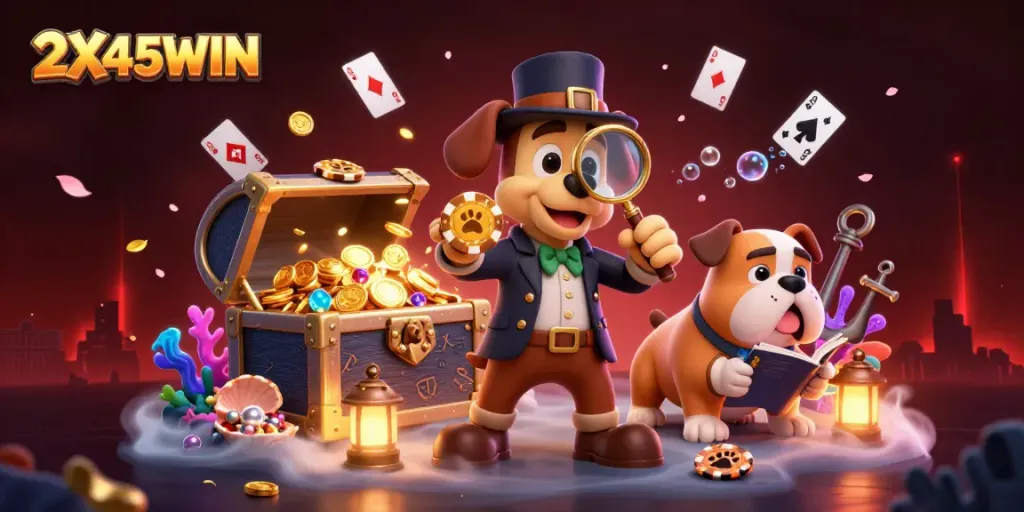 Gali peluang kemenangan dengan 2X45WIN pada ilustrasi yang menampilkan petunjuk judi dan tips.