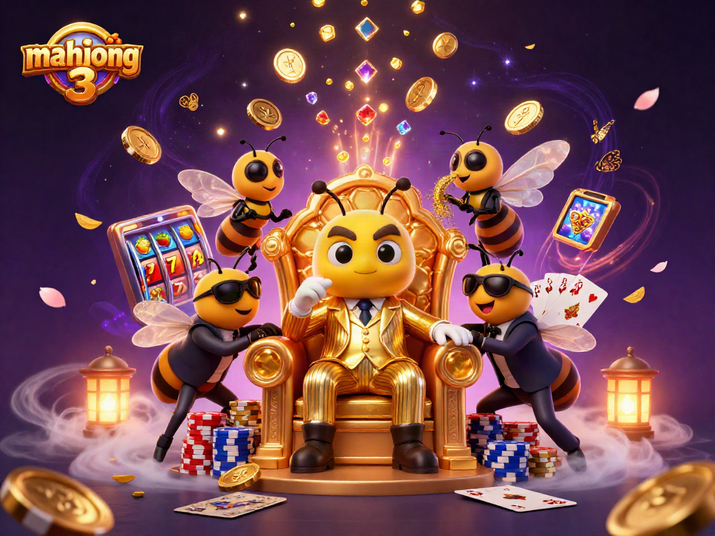Engage in mahjong 3 with thrilling slot machine reels and vibrant casino elements.