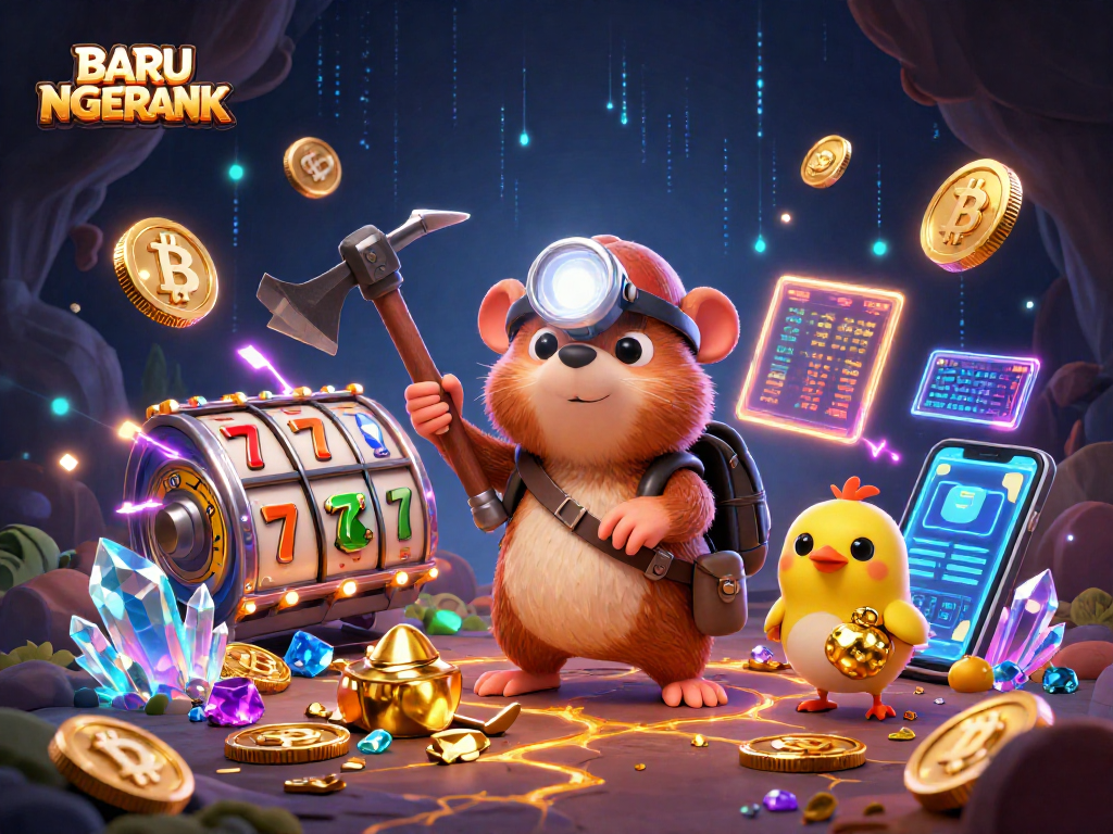Engage with BARU NGERANK as treasure hunter moles unveil slot treasures and crypto surprises!