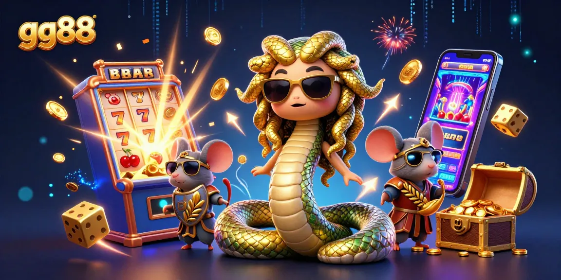 Experience thrilling jackpots and bonuses at gg88 in this vibrant casino illustration.