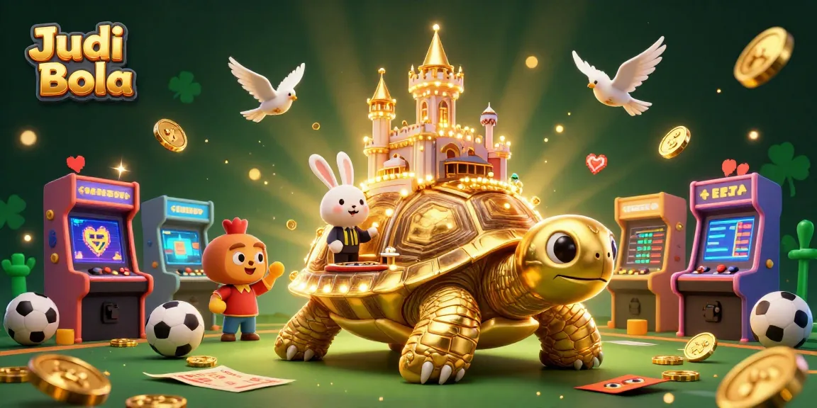 Bet on Judi Bola with the golden tortoise casino, featuring energetic action and vibrant visuals.