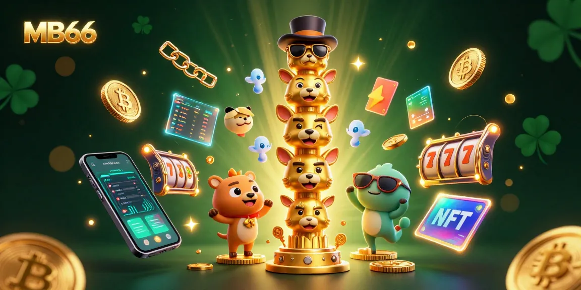 Engage with MB66's dynamic features showcasing golden totem and casino elements in vibrant 3D style.