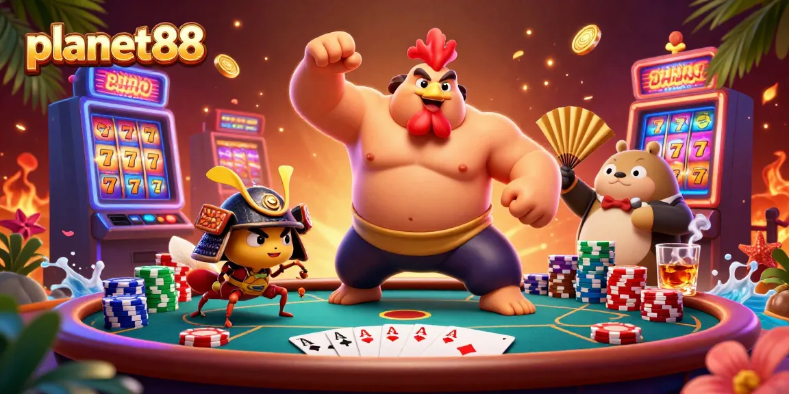 Experience thrilling action at planet88 with a vibrant slot scene featuring dynamic characters and jackpot symbols.