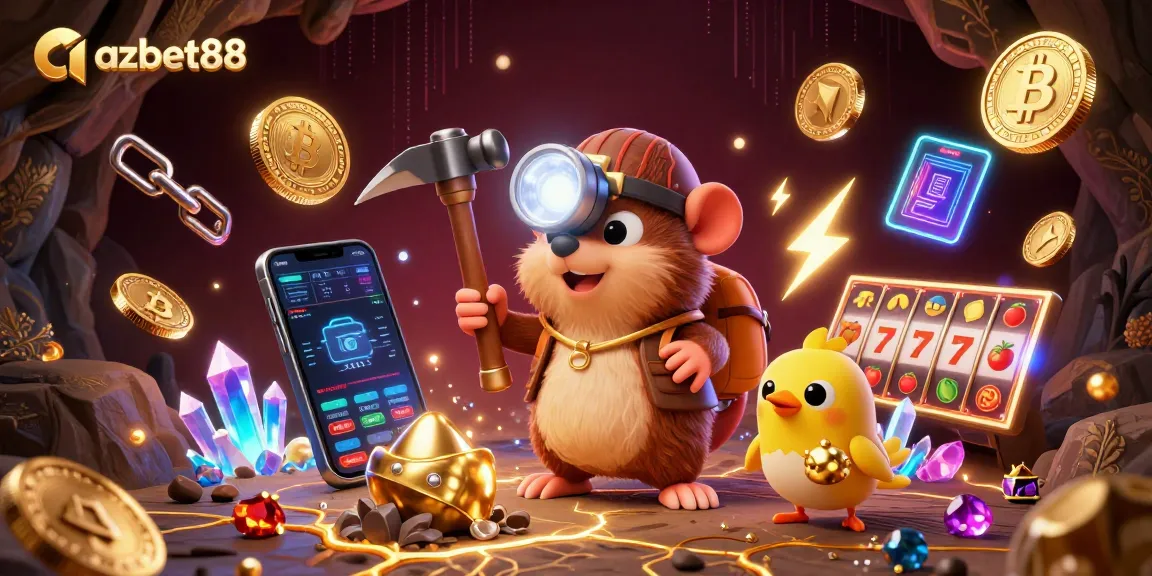 Engage with azbet88's vibrant world of gaming as our treasure hunter mole explores a cave of jackpots.