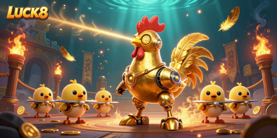 Experience thrilling gameplay with LUCK8 in this dynamic casino scene featuring exciting characters and elements.