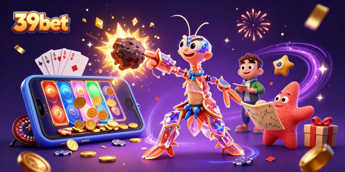 Experience thrilling gameplay with 39bet's vibrant casino adventure featuring slot games and dynamic characters.