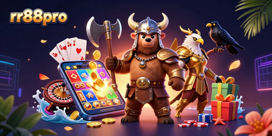 Engage with rr88pro's vibrant online casino scene featuring dynamic characters and immersive gaming elements.