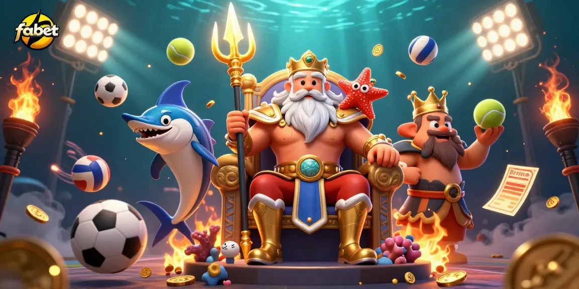 Experience exhilarating sports betting with fabet’s vibrant marine-themed casino illustration.