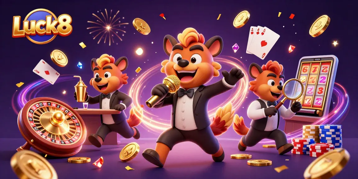 Luck8 offers thrilling casino adventures with vibrant hyenas and exciting game elements.