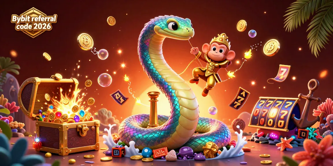 Win with the Bybit referral code 2026 for exclusive crypto bonuses and rewards in an enchanting casino-themed scene.