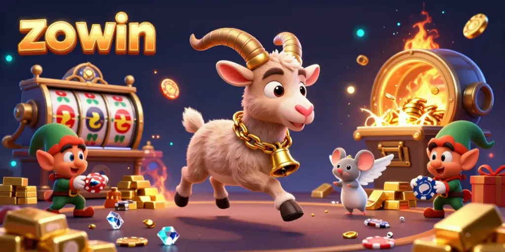 Experience the thrill of the zo win casino with a festive Krampus goat and mischief-making elves.