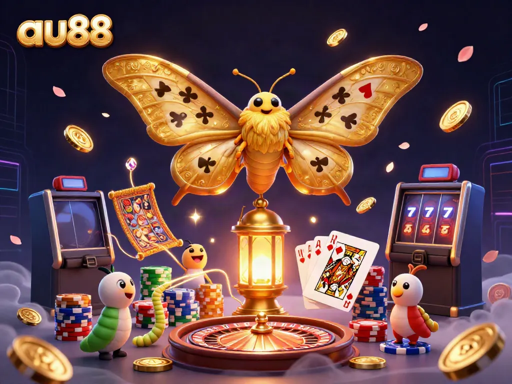 Experience winning moments at au88 with a dazzling scene of vibrant casino elements.