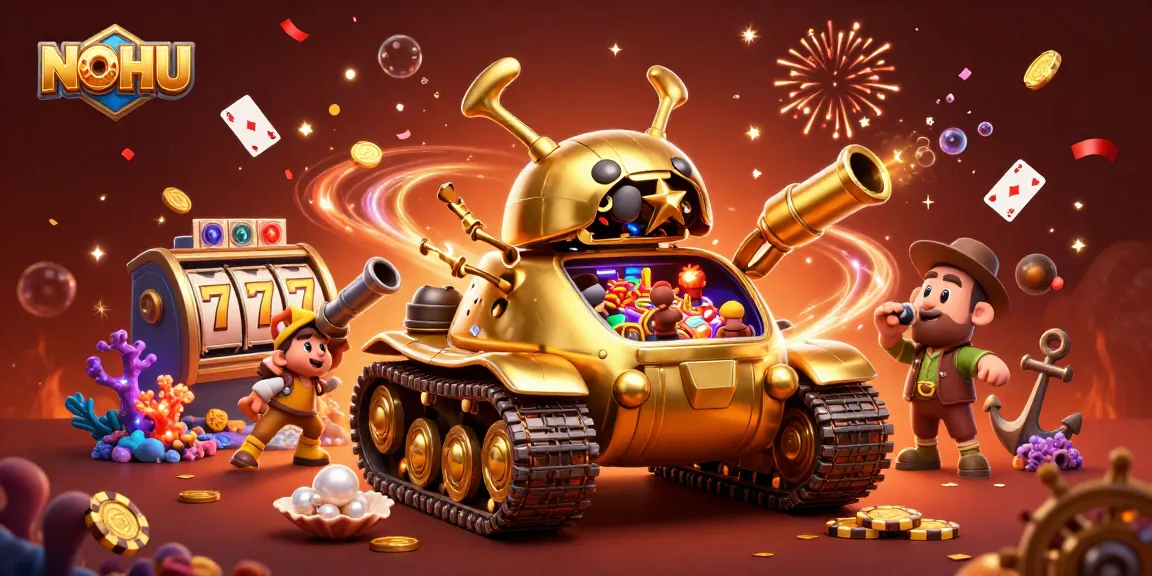 Experience the thrill of gaming at NOHU, featuring a vibrant casino scene with lively characters and exciting elements.