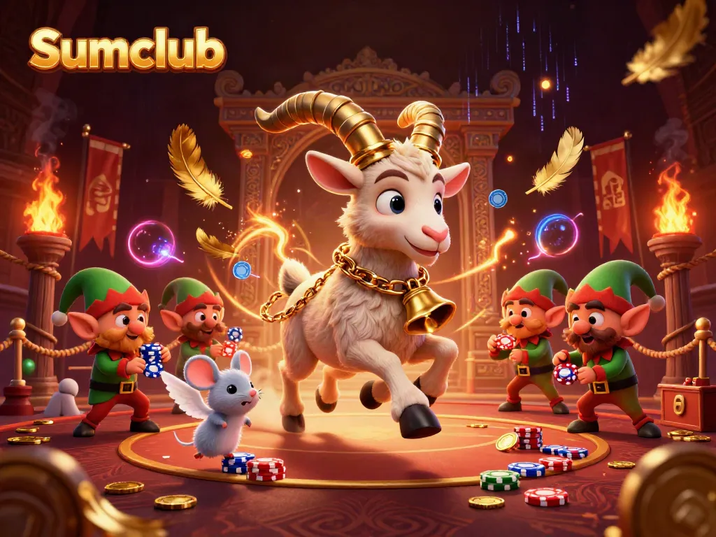 Experience the thrill of Sumclub with an engaging horror-themed casino scene featuring mischievous characters.