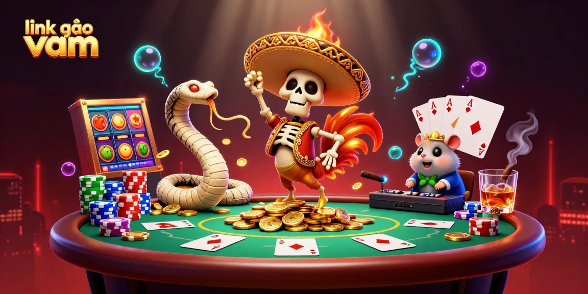 Engage with link vào vmax as a vibrant rooster celebrates on golden coins amidst dynamic gambling elements.