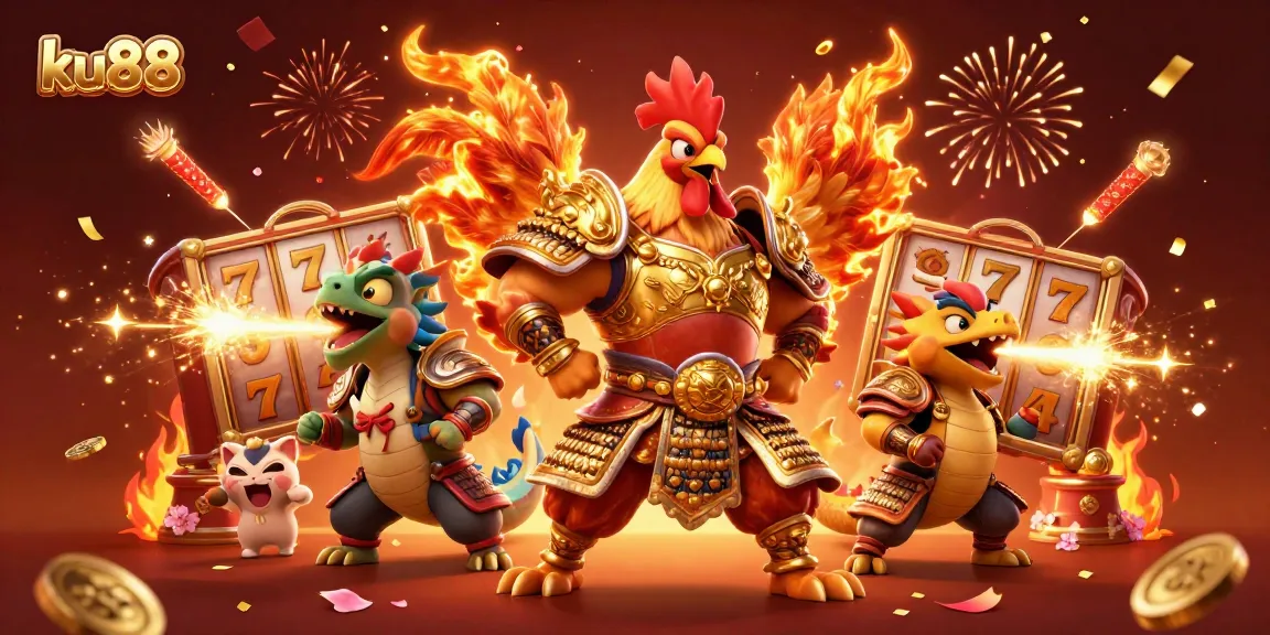 Experience the thrill of winning at ku88 with an epic casino scene featuring rich 3D elements.