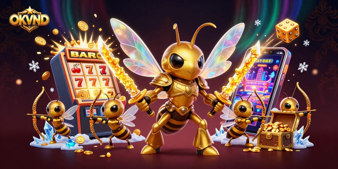 Experience thrilling wins with OKVND's colorful slot machines and dynamic game elements.