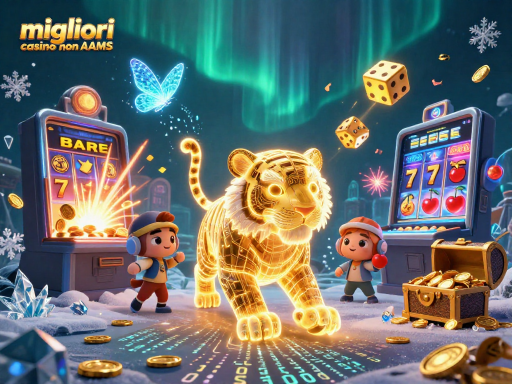 Scopri i migliori casino non AAMS con questa vivace illustrazione di un casinò digitale.