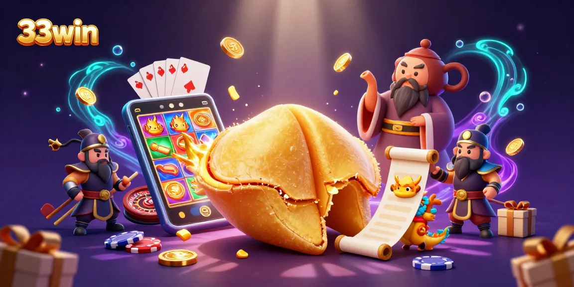 Experience thrilling gameplay at 33win with a vibrant interactive 3D casino illustration.